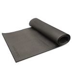 AGARO Royal High Density PVC Mat for Women & Men, Non-Slip, Exercise Mat for Home Workout, Exercises, Meditation, Black, 33660