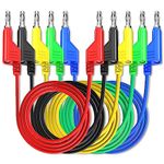 Goupchn 5PCS Stackable Banana to Banana Plug Test Leads Soft Electrical Test Cable Wire 3.3ft/1m for Multimeter 1000V 15A