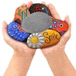 10 Pieces Big Painting Rocks, 3"-4" Inches Rocks for Painting, Bulk River Rocks, River Rocks for Painting, Smooth Surface Arts and Crafting Painting Supplies for Kid Painters