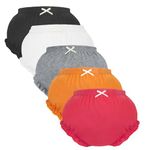 5 Pack Ruffle Diaper Cover - Baby Bloomers, Cute Cotton Baby Girl Shorts,Briefs- Panties for Toddler Girls