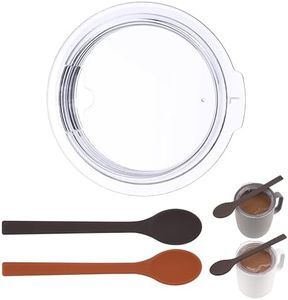 1 Pack 14oz Ember Smart Mug Replacement Lid with 2 PCS Silicone Coffee Spoons, Espresso Stirring Spoon, Ember Mug Lid, Coffee Accessory, Christmas Gift (Cup Not Included)