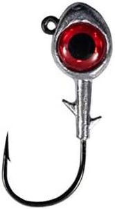 Charlie's Worms Red Eye Jig, 1/16oz, 3/16oz,1/8oz, 3/8oz, 1/4oz, 1/2oz, 3/4oz JigHead Lures (3pk)