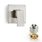 SKOWLL Wall Mount Shower Valve Single Handle Shower Valve Trim Temperature Mixing Valve Complete Shower Kit, Brushed Nickel