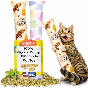 Kitty Kick Stix 11" Original Catnip Kicker Toy (Set of 2), Handmade in USA by Cat Lovers, Interactive Natural Cat & Kitten Toy, Packed with 100% Potent Catnip for All Breeds