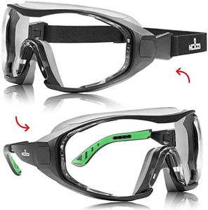 NoCry Anti Fog Safety Goggles for Men with Premium Anti Scratch Coating - Perfect Work Goggles with Adjustable Headband; ANSI Z87.1 Safety Goggles; Science Goggles or Chemistry Safety Glasses