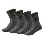 ARKYLE Woolen Winter Socks for Men Thick Terry Towel Cushion Socks, Free Size, Pack of 4