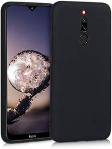 kwmobile Carcasa Compatible con Xiaomi Redmi 8 Funda - con Bordes elevados - Apto Carga inalámbrica - Negro Mate Mate