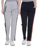 SHAUN Women's Regular Fit Trackpants (Pack of 2) (831W2_NX_Multicolored_XXX-Large)