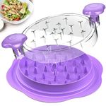 SURETIVIAN Chicken Shredder Large Chicken Breast Shredder Tool Twist with Brush&Fork, Visible Meat Shredder Machine, Anti-Slip Strip, Ergonomic Handle, BPA Free, Suitable for Pork Beef Chicken(Purple)