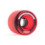 Landyachtz Fatty Hawgs Longboard Wheels Stone-Ground 63mm 78a (Clear Glossy Red 63mm) Set of 4