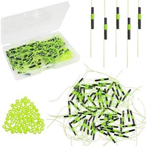 JSHANMEI 50pcs Fishing Bobber Stops, Slip Bobber Stoppers for Fishing Line