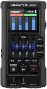 Zoom R4 MultiTrak 32-Bit Float Recorder with Stereo Bouncing, 2 XLR/Combo Inputs, Built-In Microphone, Effects, Rhythms, Battery Powered, and Audio Interface