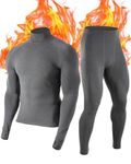 Roadbox Thermal Underwear Set for Men - Winter Base Layer Warm Tops and Bottoms with Fleece Lined for Skiing Sports Cold Weather