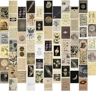 KBKBART Vintage Wall Collage Kit Aesthetic Pictures, 70pcs Retro Cottagecore Room Decor, Cute Photo Collage Posters for Room Aesthetic, Vintage Botanical Posters 4"x6" for Dorm, Bedroom, Teen, Girls
