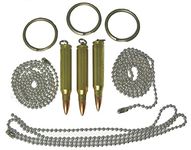 Set of Three Bullet Pendants, Dogtag Necklace, or Key Rings 223