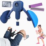 Husyop Thigh Master 0-110 lbs Adjustable Resistance Inner Thigh Exerciser, Thigh Trainer Pro with Leg Straps, Pelvic Floor Exerciser Kegel Trainer Thigh Toner Hip Trainer for Women Men (Blue)