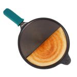 The Indus Valley Super Smooth Cast Iron Tawa+Silicone Handle for Dosa/Chapathi | 25.4cm/10 inch,1.8kg | Induction Friendly | Naturally Nonstick, Pre-Seasoned Tawa, 100% Pure & Toxin-Free