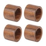 DII Classic Chic Napkin Rings for Dinner Parties, Weddings Receptions, Family Gatherings, or Everyday Use, Set Your Table with Style, Wood Band (4), Set of 4