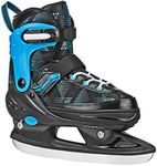 Lake Placid Monarch Adjustable Ice Skates, Small (11-1), Black/Blue Dots