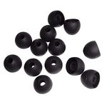 Xcessor Replacement Silicone Earbuds 7 Pairs (Set of 14 Pieces). Compatible with Most in Ear Headphone Brands. Size: Medium. Black