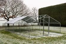 When in Home Chicken Run Coop Heavy Duty Galvanised Steel Cage suitable for Pets Hens Rabbit Dogs Ducks Chickens Poultry 3 Sizes (3m x 2m | 3m x 4m | 3m x 6m) includes Roof Cover (WIH4-8 W-4m x L-8m)