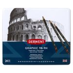 Derwent Graphic Full Set of Graphite Drawing Pencils, Drawing & Writing, Ideal For Sketching, Professional Quality - 34202 (Set of 24, 9B-9H)