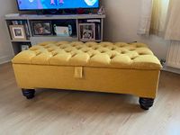 Handmade Chesterfield Footstool ottoman storage box by Handmade Bedroom Furniture (Olive)