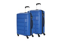 Kamiliant by American Tourister Harrier 2 Pc Set 68 cms+78 cms- Medium & Large Polypropylene (PP) Hard-sided 4 Wheels Spinner Luggage Set/Suitcase Set/Trolley Bag Set (Ribbon Blue)