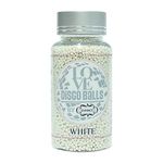 Confect Edible White Disco Balls Sprinkles 2 MM 120 Gms for cake cupcake decor