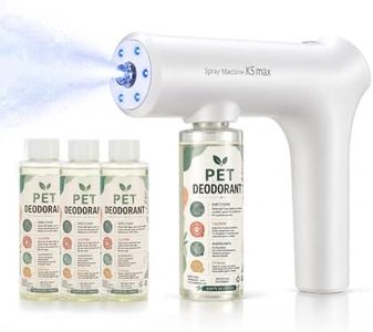 Blue Light Nano Sprayer with Enzyme Deodorizer, Pet Odor Eliminator | 4 Enzyme Deodorizer Included, USB-C Rechargeable, Nano Atomization, Blue Light, Refillable, Handheld for Pet/Home/Car