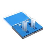 TEHAUX Quartz Cuvette with PTFE Lid, 2 pcs Standard 10mm 3.5ml Spectrometer Cell(Right Angle)