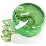 BREYLEE Aloe Vera Eye Mask– 60 Pcs - Under Eye Patches,Improves And Firms The Eye Area,Multiple Plant Essences,Suitable For Both Women And Men