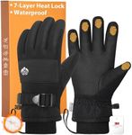 Pixel Panda Mens Winter Gloves Wate