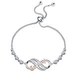 BEKECH Granny Gift Granny Adjustable Bracelet Gift for Granny from Granddaughter Grandson Granny Birthday Gift for Granny Nana Mimi Grandma (Silver)