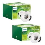 Philips 3W Astra Spot Tilt Natural White Recessed Ceiling Lamp (Pack of 2)