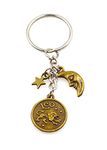 Zodiac Sign Moon & Star Keychain Key Chain(Leo)