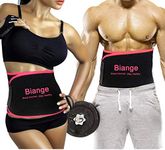 Biange Waist Trimmer for Women Men Sweat Band Waist Trainer, Stomach Wraps for Weight Loss, Neoprene Ab Belt - with Mesh Bag