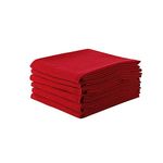 clwellge 100% Cotton Flour Sack Dish Towels, Pack of 6, Blank Tea Towels Highly Absorbent Kitchen Towels, Plain Cotton Towels for Drying and Cleaning 50x70cm (Wine)