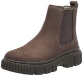 Timberland Women's Greyfield Chelsea Boot, Medium Brown Nubuck, 10 Wide