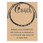 MAOFAED Gymnast Coach Gift Best Coach Ever Morse Code Bracelet Gymnast Coach Thank You Gift coach retirement gift (gymnast coach code brCA)