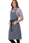 Chef Works Unisex Portland Bib Apron, Indigo Blue 1