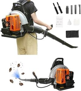 Backpack Leaf Blower, 2-Stroke 63CC Engine Gas Leaf Blower, 6800RPM 665 CFM Leaf Blower, Gas Powered Leaf Blower for Patio Yard Lawn Care Shipping from US Fast Arrival