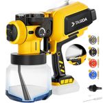 TAIRDA Automatic Paint Sprayer Compatible for Dewalt 20v Battery(NO Battery), Cordless Electric HVLP Paint Sprayers with Auto-spraying, Brushless Motor, LED light, For Fence Furniture Walls(Bare Tool)