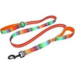 Leashboss Double Handle Dog Leash, Pattern Collection, 6Ft Reflective Dog Leash with Two Padded Handles for Large Dogs or Medium Dogs That Pull (6 Foot x 1 Inch Wide, Blanket Pattern)