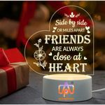 Apna Photo Personalized 3D Illusion Acrylic Led Lamp Multicolor with Remote Control Gift for Bestie, Friend, Sister, Brother on Birthday, Friendship Day (Friends) (16X23 CM)