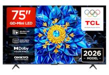 TCL 75P8L-UK 75 Inch QD-Mini LED Dimming 4K HDR Ultra HD TV, Smart Google TV (Dolby Vision, HDR10+ & Atmos, 144Hz VRR, FreeSync Premium, Onkyo 2.1 sound, Game Master, Voice Control, 2026 New Model)