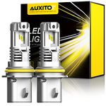 AUXITO 9007 LED Headlight Bulbs, 22000LM Per Set 6500K Xenon White Super Bright Wireless HB5 9007 Headlight Bulbs for High and Low Beam, Plug-and-Play Halogen Replacement, Pack of 2