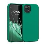 kwmobile Case Compatible with Apple iPhone 13 Case - TPU Silicone Phone Cover with Soft Finish - Emerald Green