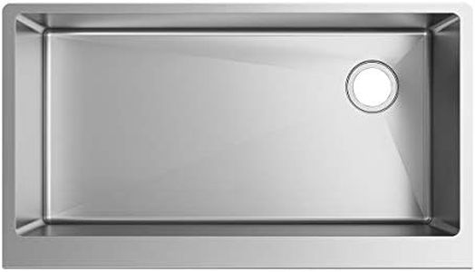 Elkay EFRUFF3417R Crosstown 35-7/8" Farmhouse Single Basin Stainless Steel Kitchen Sink - Stainless Steel