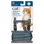 Catit Nylon Adjustable Cat Harness and Leash Set, Medium, Blue